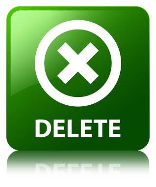 Yeşil kare düğme silme