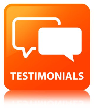 Referansları turuncu kare düğme