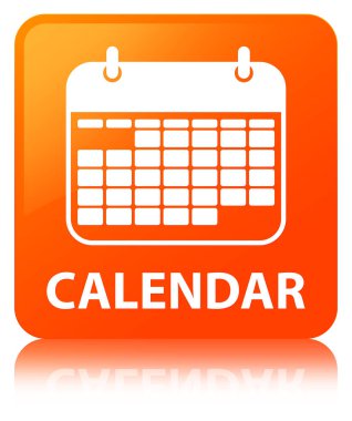 Takvim turuncu kare düğme