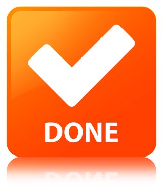 (Simge doğrulama) turuncu kare düğme