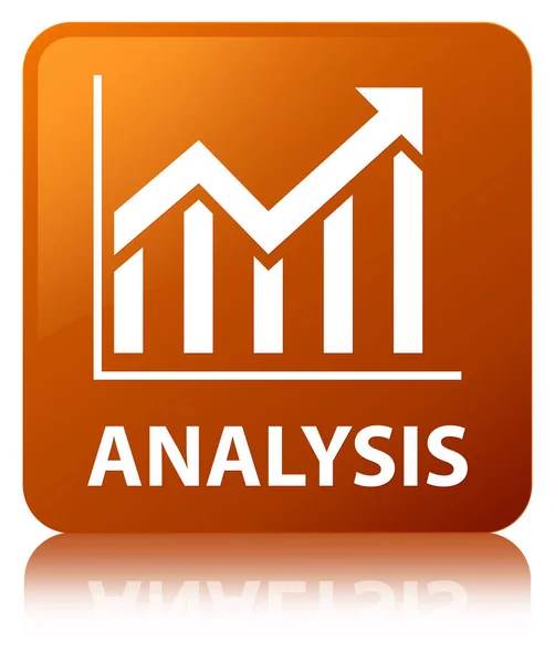 Analizy (statystyki ikona) brązowy przycisk kwadratowy — Zdjęcie stockowe