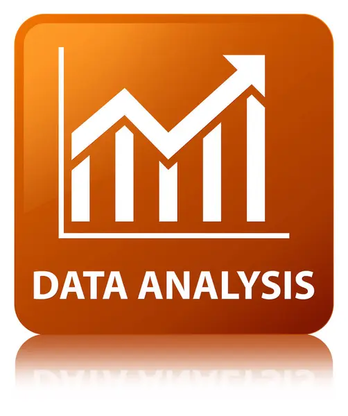 Data analys (statistik ikon) brun fyrkantig knapp — Stockfoto