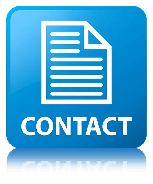 Επαφή (εικονίδιο σελίδας) κυανό μπλε τετράγωνο κουμπί — Φωτογραφία Αρχείου