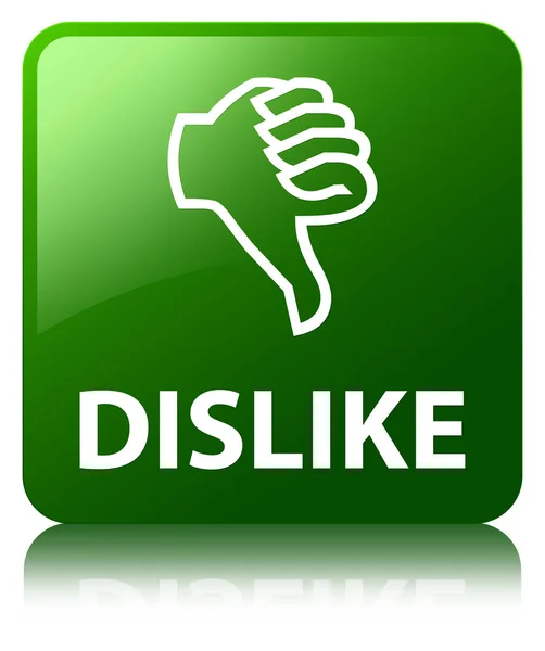 Dislike green square button — Stock Photo, Image