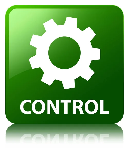 Ελέγχου (εικονίδιο ρυθμίσεων) πράσινο τετράγωνο κουμπί — Φωτογραφία Αρχείου