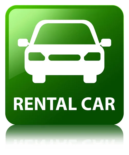 Rental car green square button — Stock Photo, Image