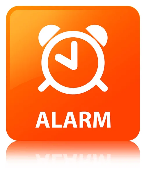 Alarm orange square button — Stock Photo, Image
