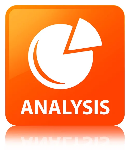 Analyse (grafiek pictogram) oranje vierkante knop — Stockfoto