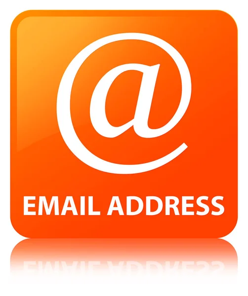 E-Mail-Adresse orange quadratische Taste — Stockfoto