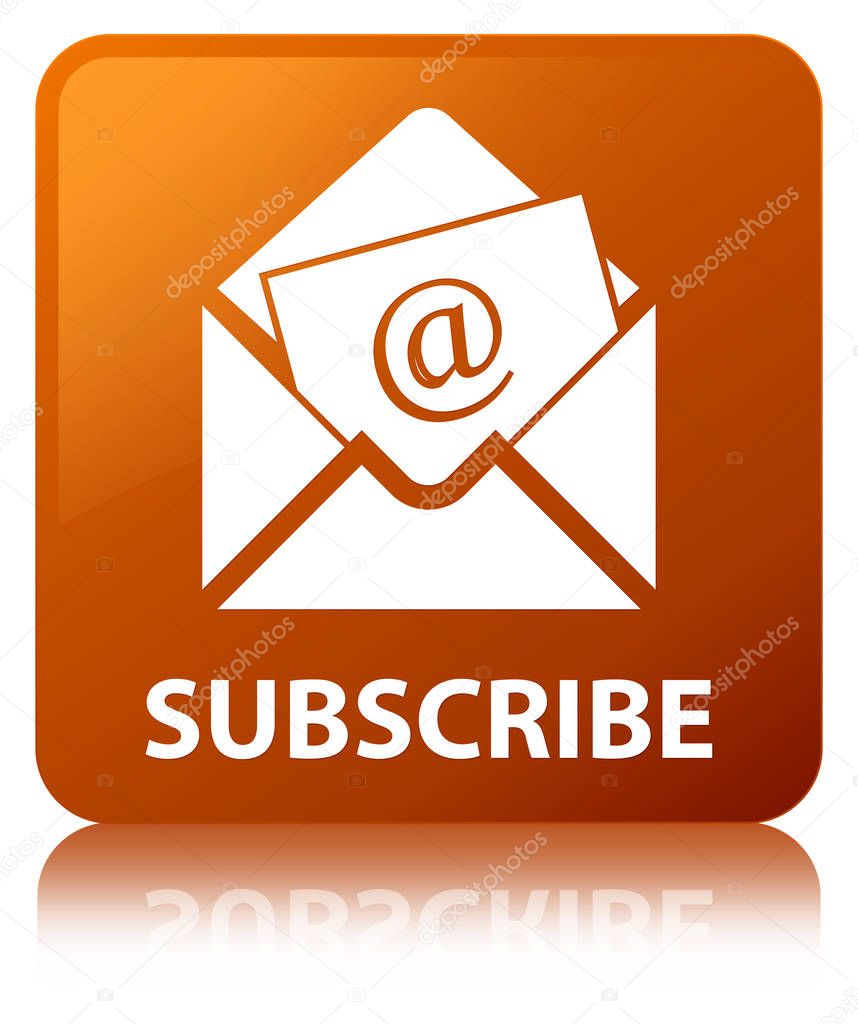 Subscribe (newsletter email icon) brown square button