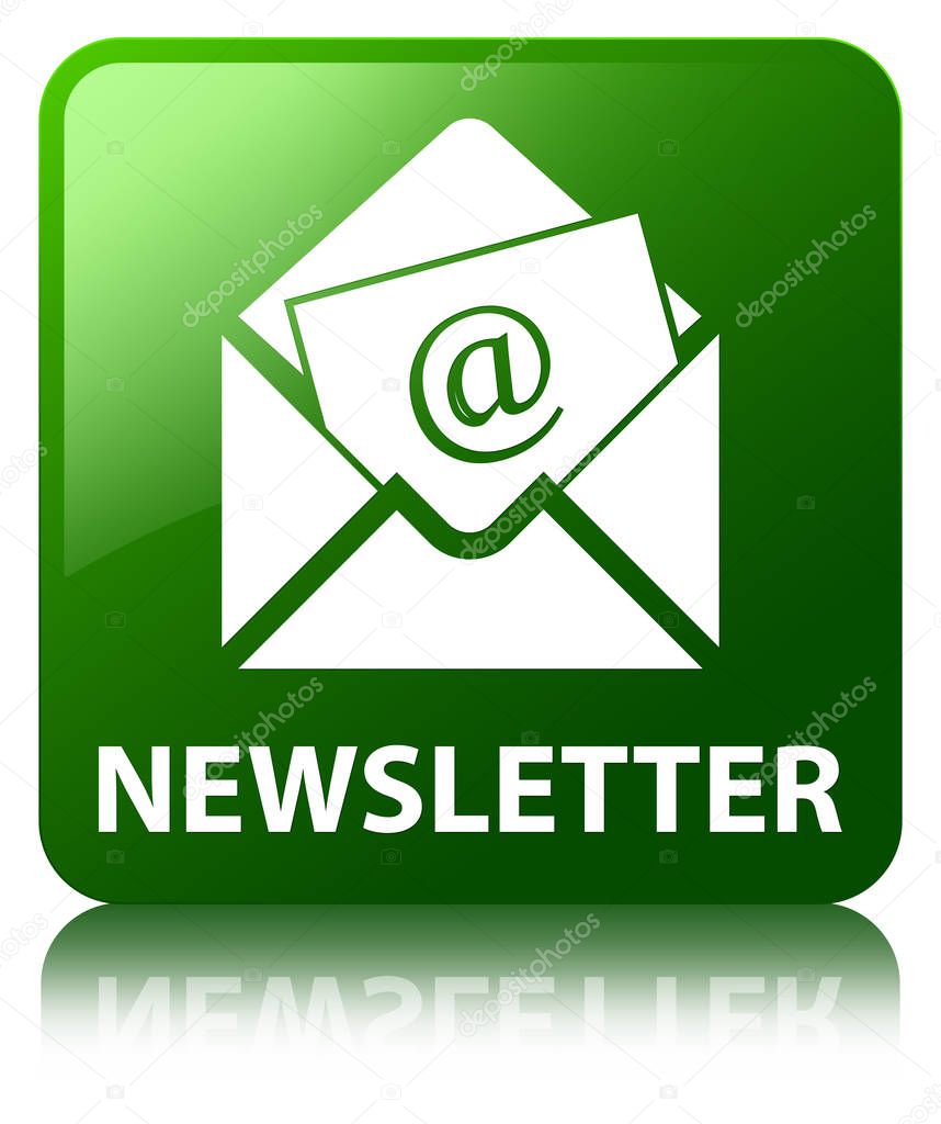 Newsletter green square button