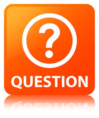 Soru turuncu kare düğme