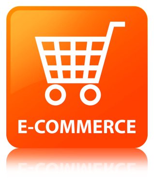 E-ticaret turuncu kare düğme