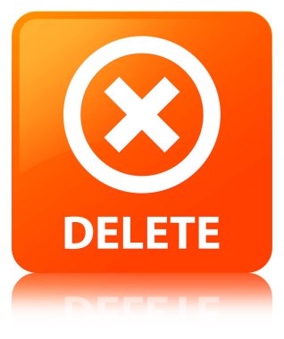 Turuncu kare düğme silme