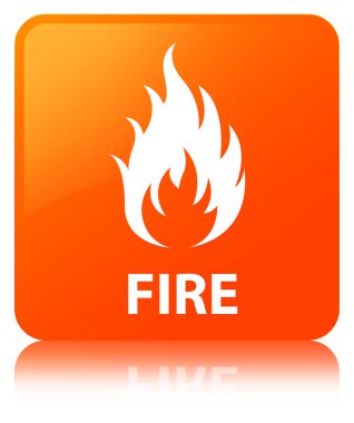 Yangın turuncu kare düğme