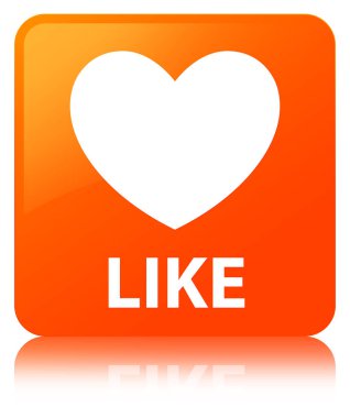 (Kalp simgesi) portakal gibi kare düğme