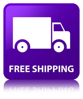 Ücretsiz nakliye mor kare düğme