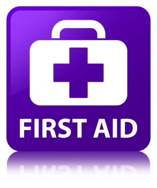 İlk yardım mor kare düğme