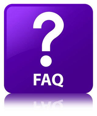 SSS (soru simgesi) mor kare düğme