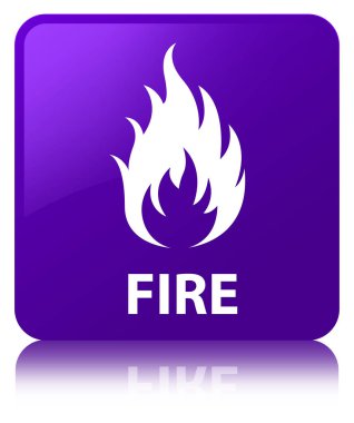 Yangın mor kare düğme