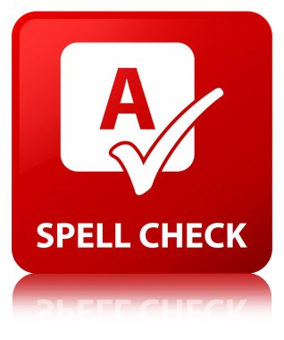 Yazım denetimi kırmızı kare düğmesini