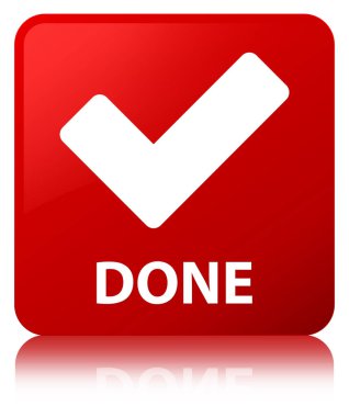 (Simge doğrulama) kırmızı kare düğme