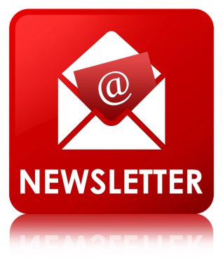 Bülten kırmızı kare düğme