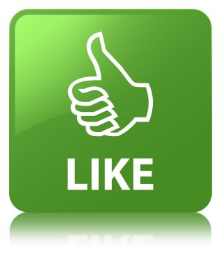 Gibi yumuşak yeşil kare düğme