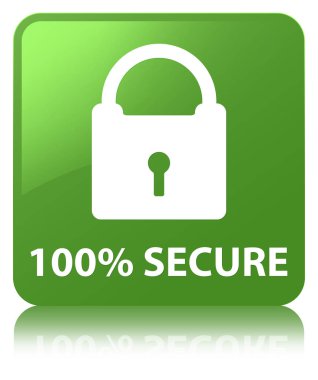 % 100 güvenli yumuşak yeşil kare düğme