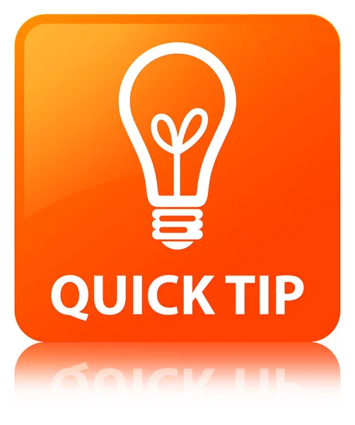 Quick tip (bulb icon) orange square button
