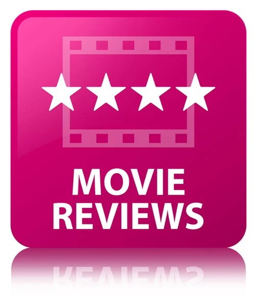 Film reviews roze vierkante knop — Stockfoto