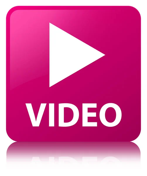 Video roze vierkante knop — Stockfoto