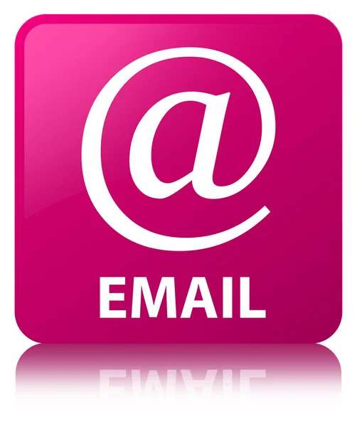 E-Mail (Adresssymbol) rosa quadratischer Knopf — Stockfoto