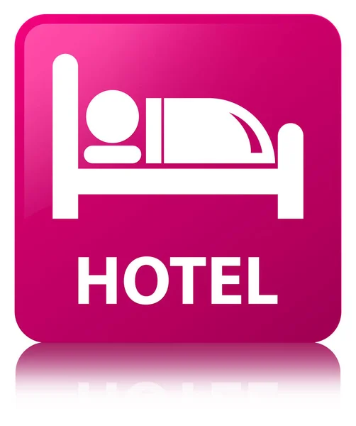 Hotel botão quadrado rosa — Fotografia de Stock