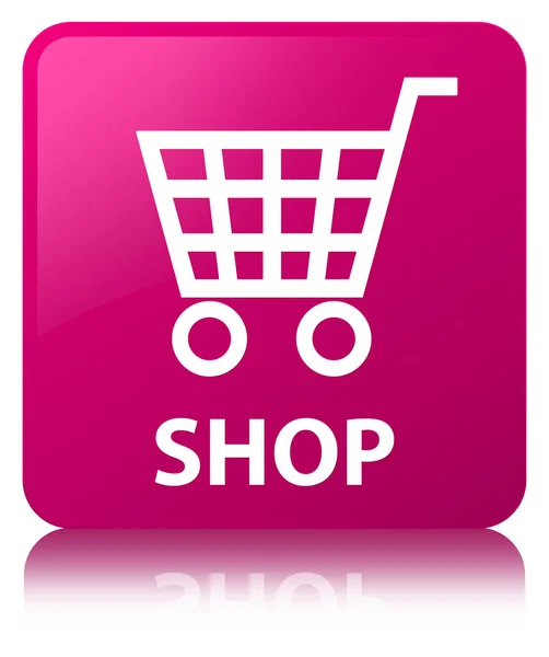 Shop rosa quadratischer Knopf — Stockfoto