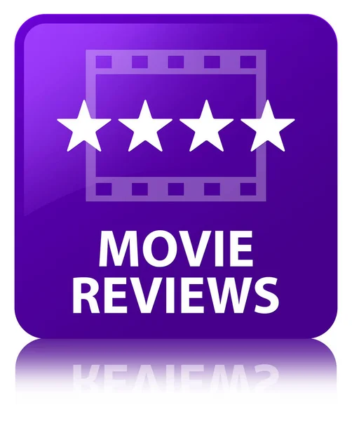 Film reviews paarse vierkante knop — Stockfoto
