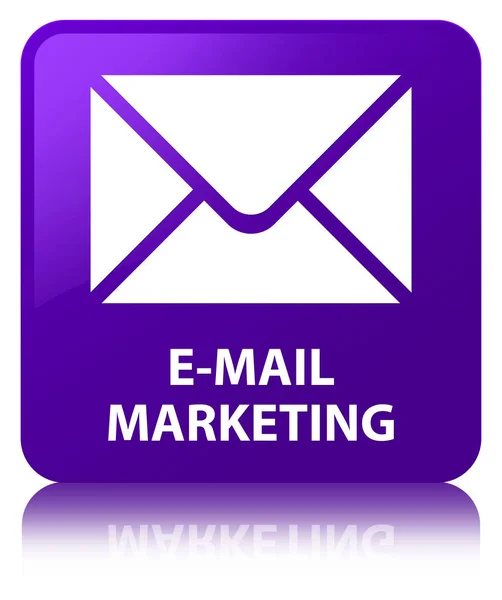 E-mail marketing viola pulsante quadrato — Foto Stock