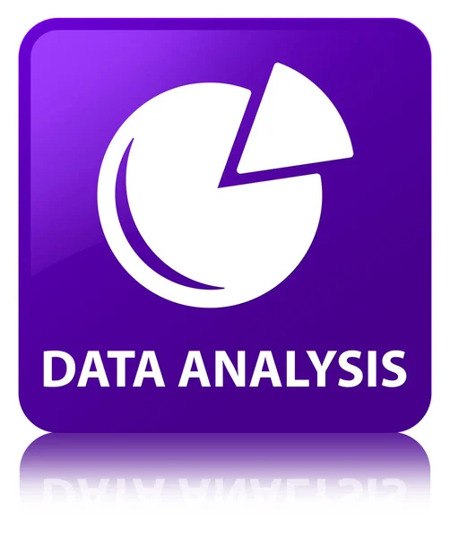 データ分析 (グラフ アイコン) 紫の四角ボタン — ストック写真