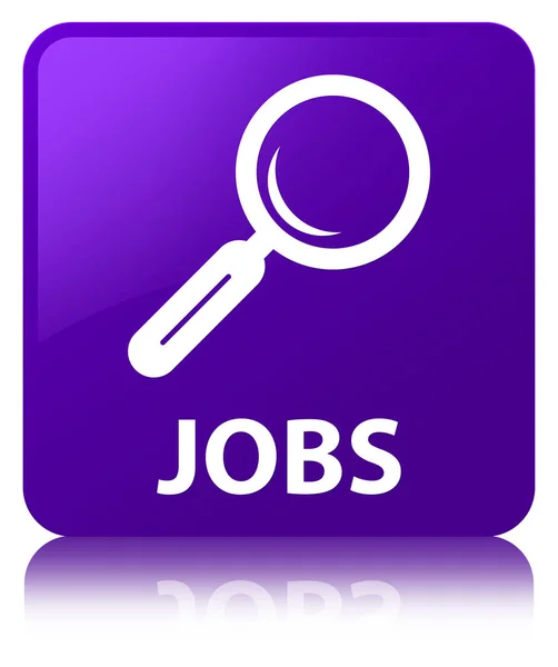 Jobs purple square button — Stock Photo, Image