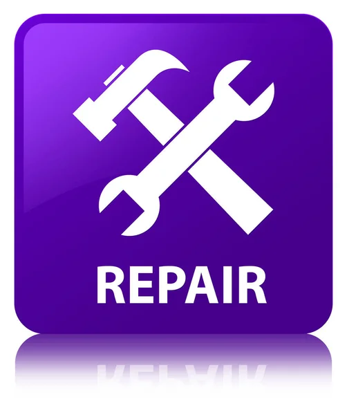 Reparatur (Werkzeug-Symbol) lila quadratische Taste — Stockfoto