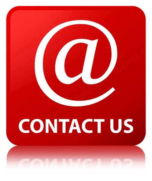 Kontaktieren Sie uns (E-Mail-Adresse Symbol) roter quadratischer Knopf — Stockfoto