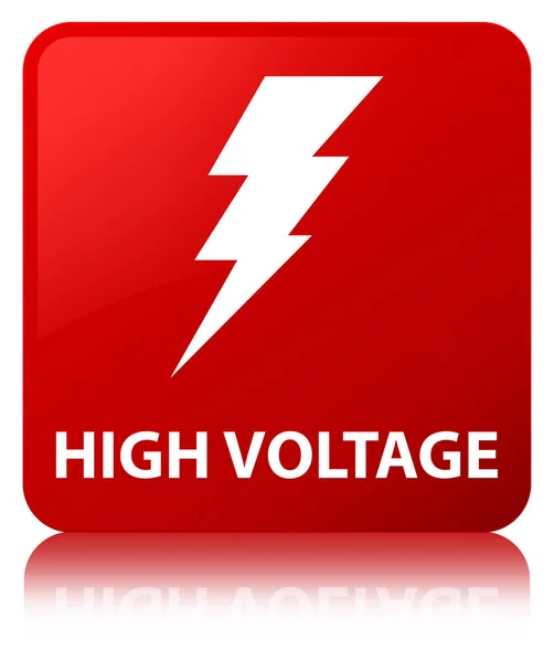 High voltage (electricity icon) red square button