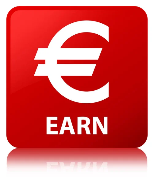 Zarobić (znak euro) plac czerwony przycisk — Zdjęcie stockowe