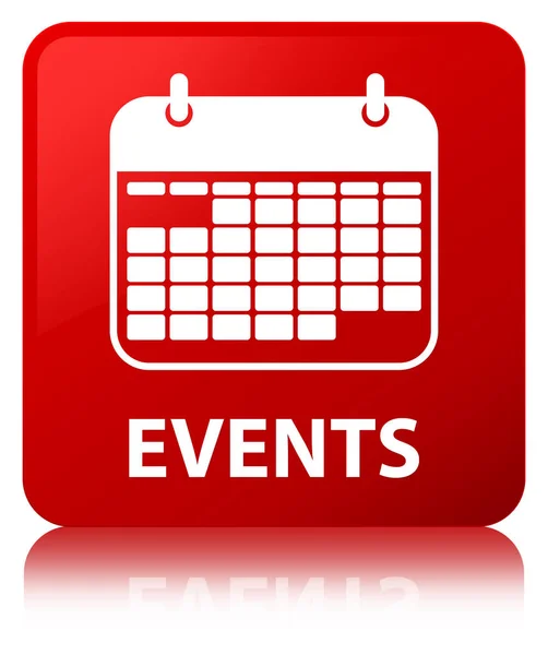Ereignisse (Kalendersymbol) roter quadratischer Knopf — Stockfoto