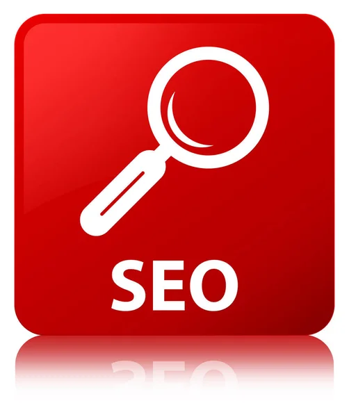 Seo red square button — Stock Photo, Image