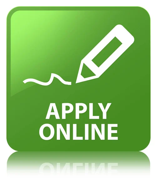 Apply online (edit pen icon) soft green square button