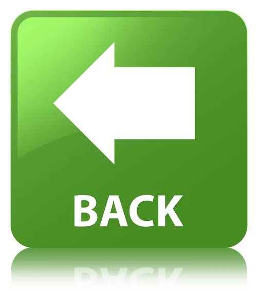 Voltar botão quadrado verde macio — Fotografia de Stock