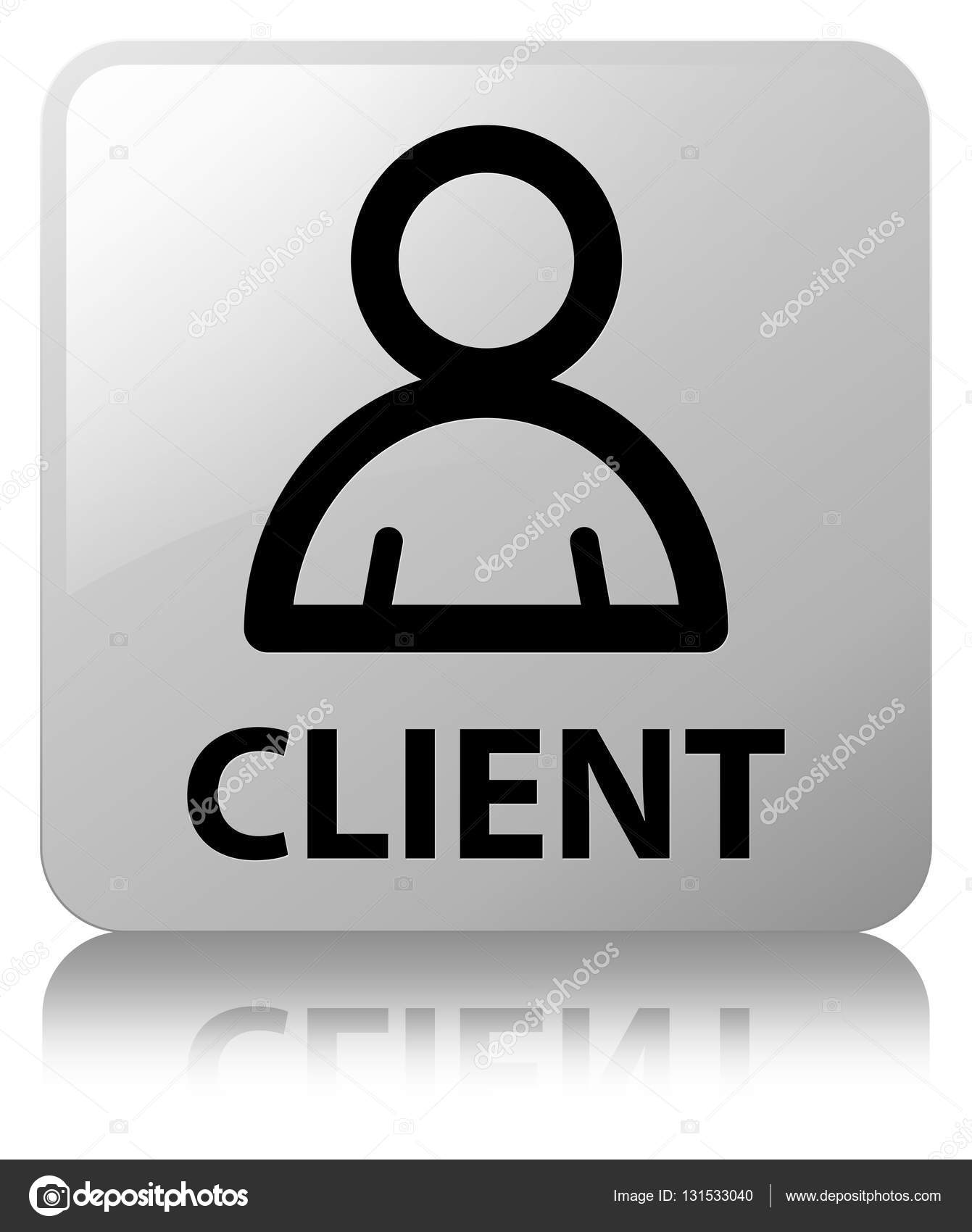 Client Member Icon White Square Button Stock Photo C Fr Design 131533040
