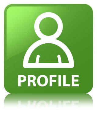 Profil (üye simgesi) yumuşak yeşil kare düğme