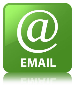 E-posta (adresi simgesi) yumuşak yeşil kare düğme